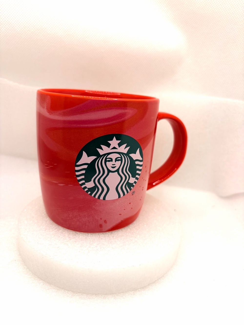 Starbucks Red Mug with Green Siren Logo 11oz